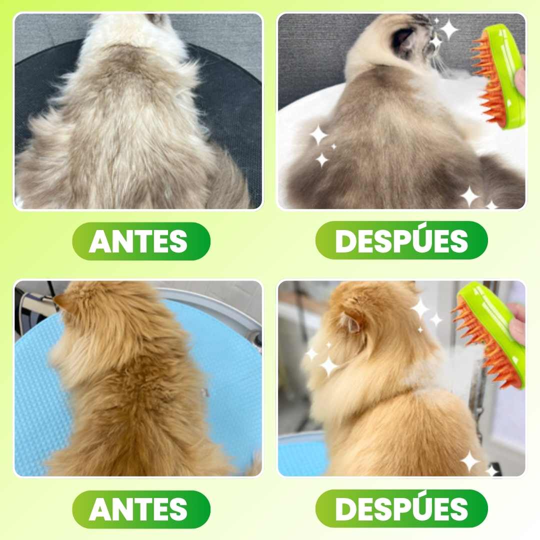 Cepillo A Vapor Para Mascotas 3 en 1